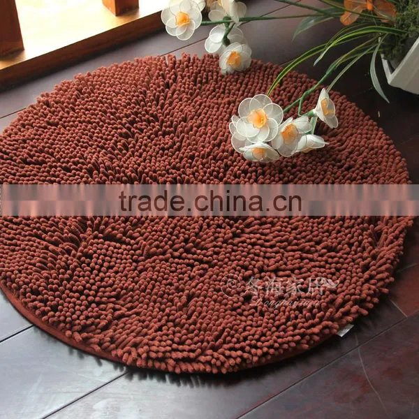 High Pile Shaggy Carpet Living Room Floor Mat and Rugs Round Shape photo-4