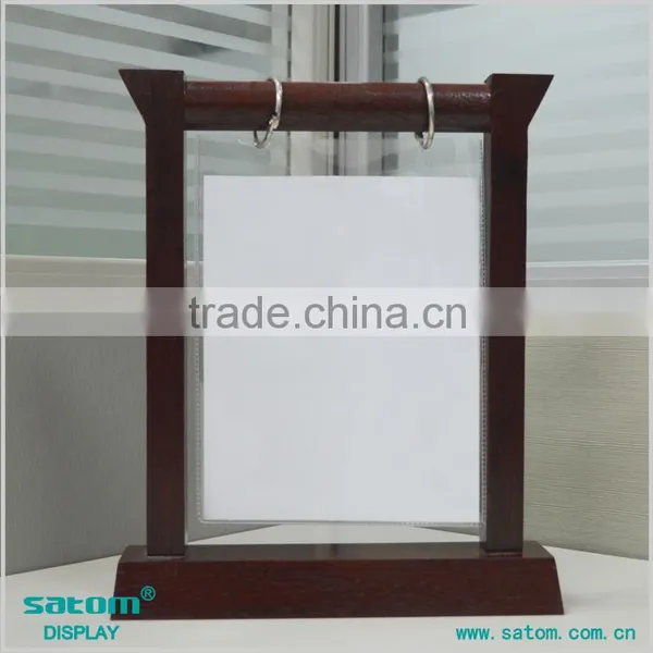 Hot Selling High-Precision Printing Restaurant Wooden Menu Stand Holder Quality Choice photo-3