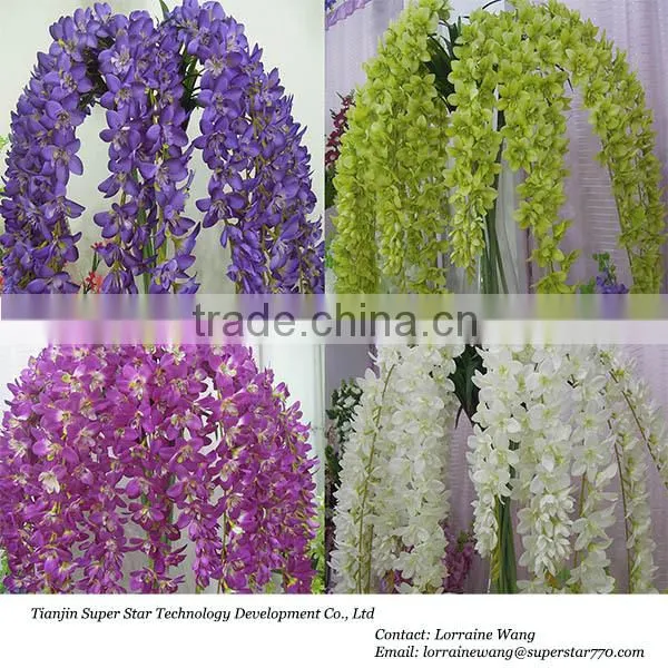 Artificial Wisteria Silk Flower Wall Decoration photo-4