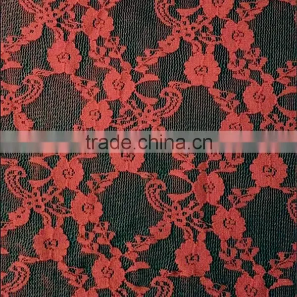 Polyester Knit Lace Fabric Inelastic Lace for Underwear Lady Dresses photo-4