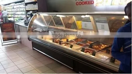Deli Case/supermarket Refrigerator Showcase/curved Glass Serve Over Cooler photo-3