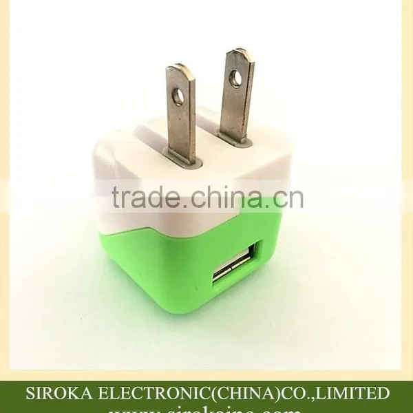 Customized Colors Univesal Single USB US Plug Charger Adapter 5V 1A for Smartphones photo-3