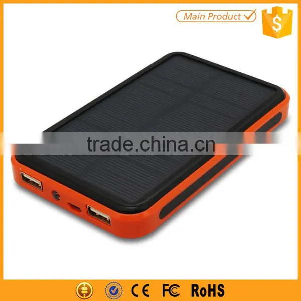 Outdoor 10000mAh Flashlight Power Bank Solar Full Capacity photo-2
