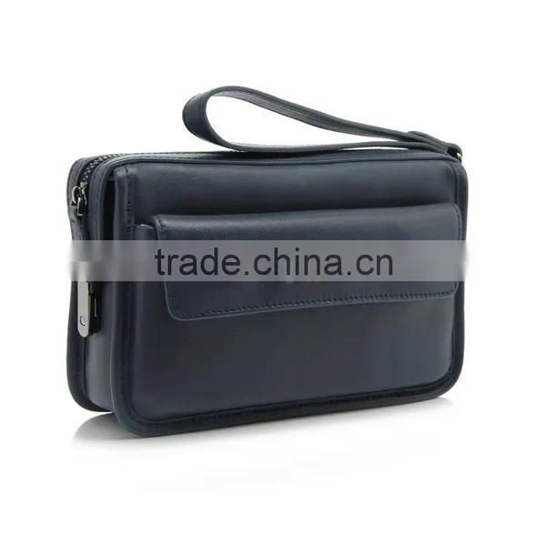CSQJB077-001 Real Leather Day Clutch Fashion Designer Leather Men's Clutch Bag photo-2