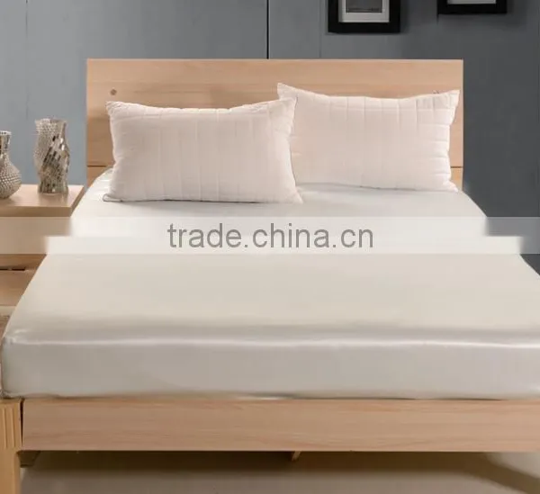 Luxury Solid Color 100% Silk Bed Fitted Sheet, Can Customized photo-6
