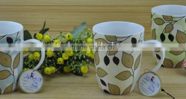11OZ Twitter Bird Design Full Decal Print Tea Cups, Shiny Surface Porcelain Mug, KL5016-A409 photo-6
