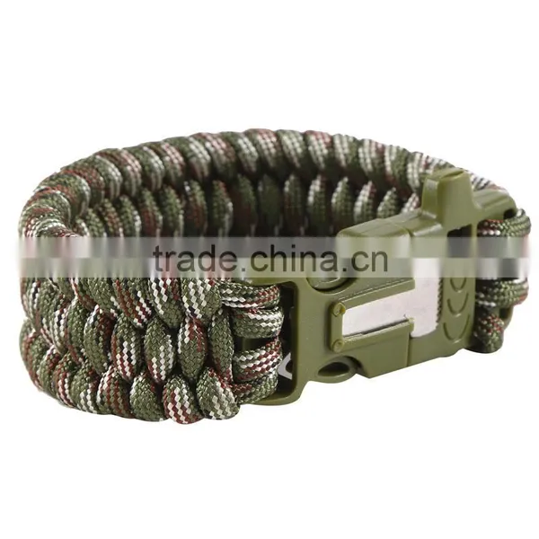 3.5CM Wide Green Camo Make Fire Paracord Bracelet Quality Choice photo-2