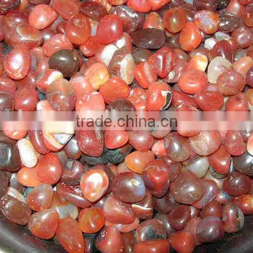 Natural Red Agate Quartz Crystal Tumbled Stone