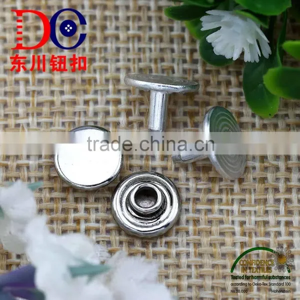 8MM Shiny Silver Hang Plating Brass Garment Rivet photo-6