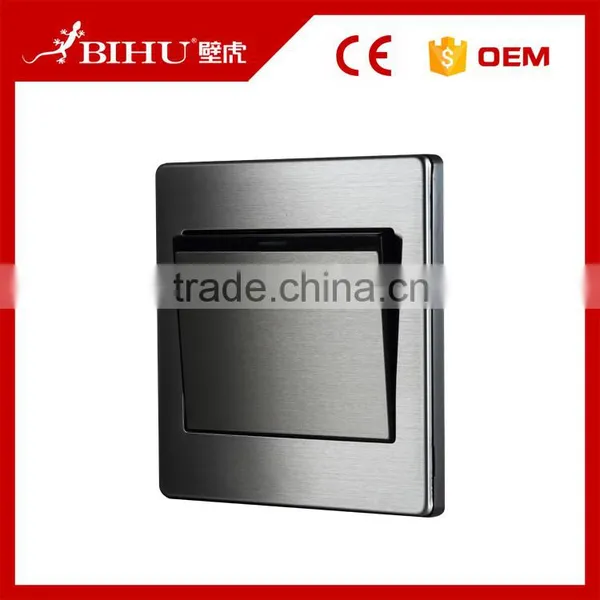 Reliable Quality BIHU Stainless Steel 1 Gang 1 Way Metal Wall Switch for Sale