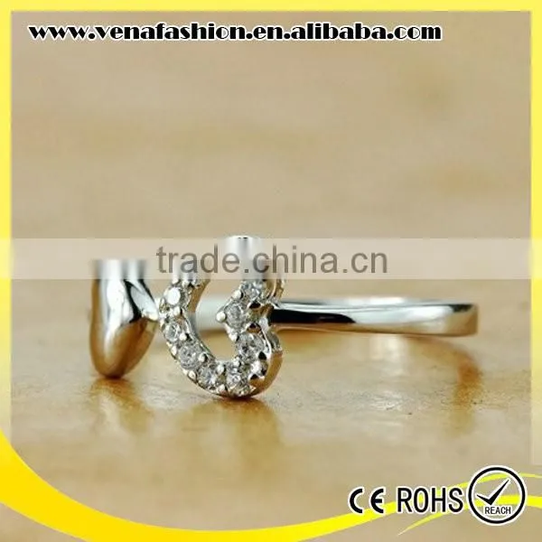 Heart Diamond Solid Value 925 Silver China cz Rings