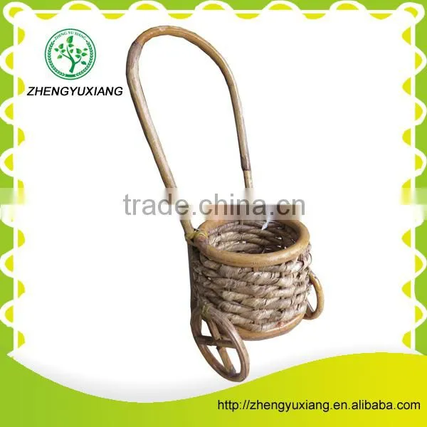 Beautiful Decorate Wheel Cornhusk Storage Basket photo-2