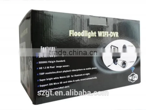 Outdoor P2P Wifi Camera DVR for Lighting and Home Security Outdoor Pir Camera photo-2