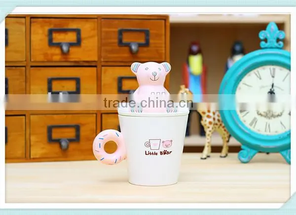 Ceramic Bear Mug With Donut Handle and Bear Combination Coffee Mug photo-3