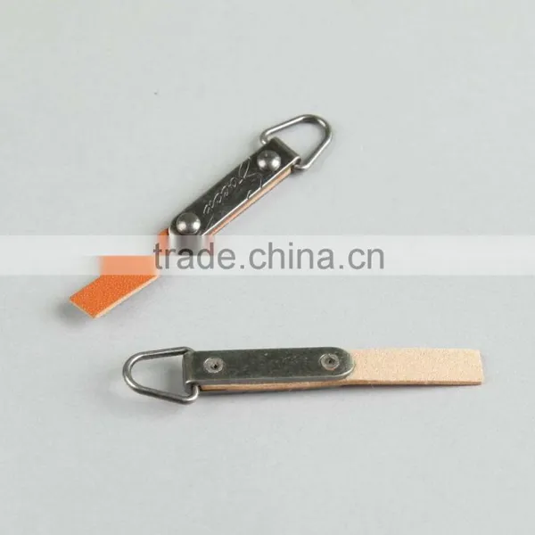 Metal Logo Engraved Custom Leather Zipper Pull/Zipper Slider/Puller Head photo-3
