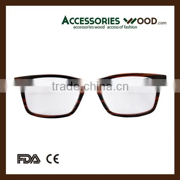 Vintage Style Wood Eyewear Wholesale Clear Glasses Wooden RX Glasses for Student photo-2