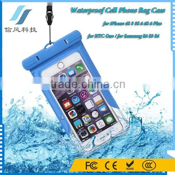 Universal Waterproof Case Bag for IPhone 4S 5 5S 6 6S 6 Plus for HTC One for Samsung S6 S5 S4 photo-2