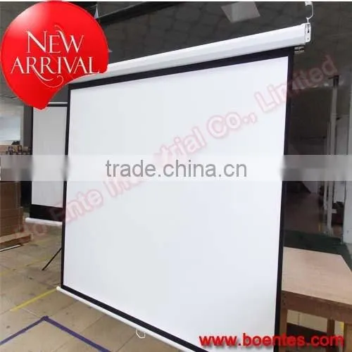 1.0 High Gain 96*96 Inch Manual Projector Screen With Self-Locking photo-4