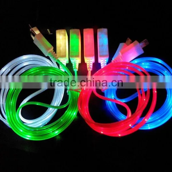 New LED Light Micro USB Charger Data Sync Cable Cord for Samsung Led USB Cable photo-4