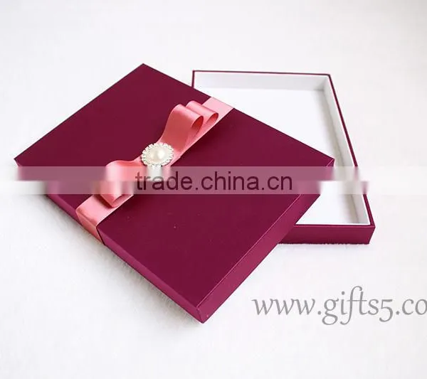 Custom Handmade Luxury Wedding Invitation Gift Box Wedding Belt Gift Box photo-3