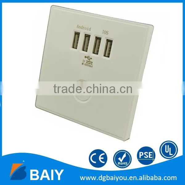 Usb Plug Wall Socket With 4 USB for Andorid and IOS