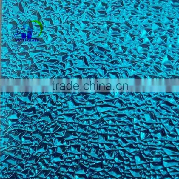 Decorative Patterned Glass Panels Modern Glass Paintings Diamond Embossed Glass photo-5