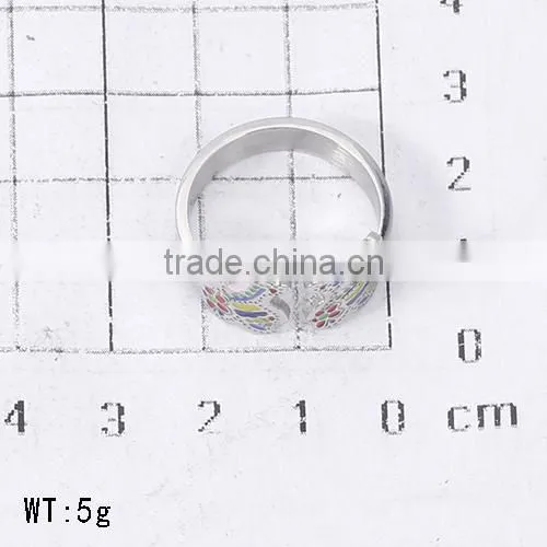 2016 New Arrival Fashion Silver 3161 Stainless Steel Colorful Lovely Bear Finger Ring photo-6