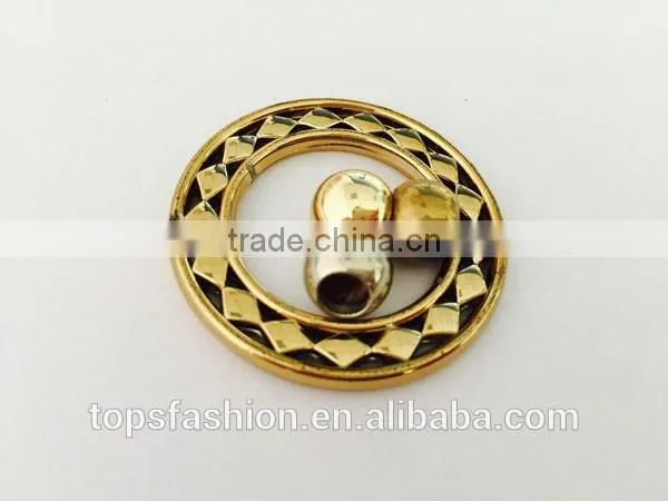 Swimwear Metal Gold and Black Ring Accessories photo-2