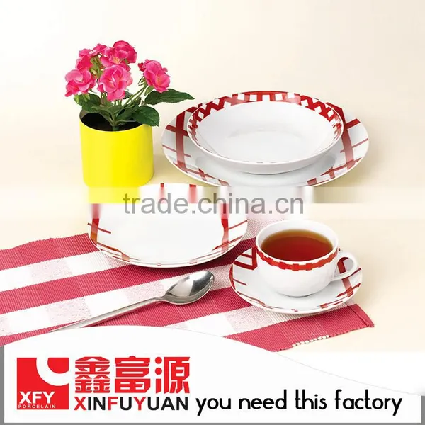 New Design Wholesale Hand Painted Ceramic Tableware Dinnerware Set