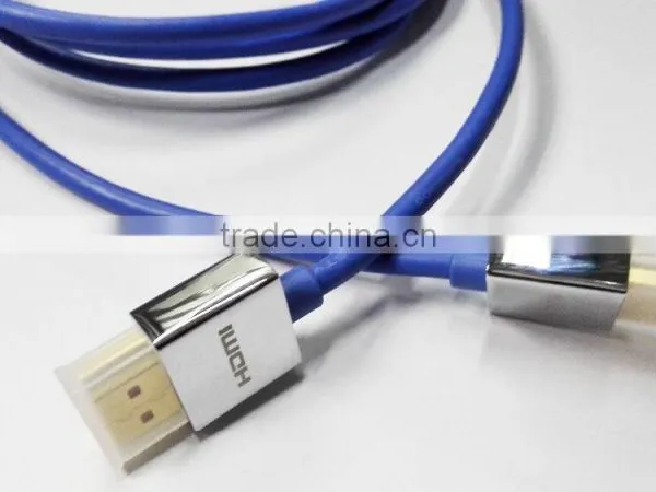 3M Blue Slim HDMI Cable With Sliver Metal Shell photo-3