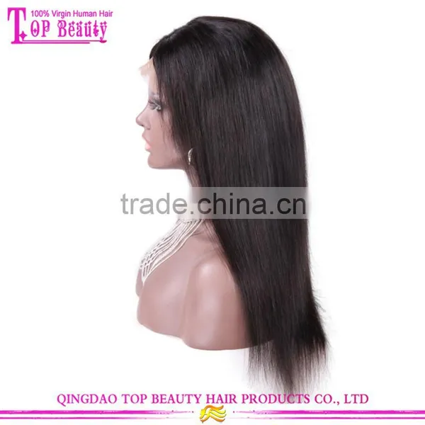 Top Quality Brazilian Virgin 18 Inches Human Hair Wig Lace Front Large Stock Natural Black Middle Part Wigs photo-5