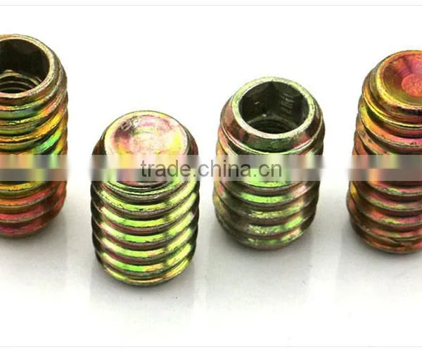 Carbon steel threaded insert blind nuts Hex nut for furniture M8*25-8*30