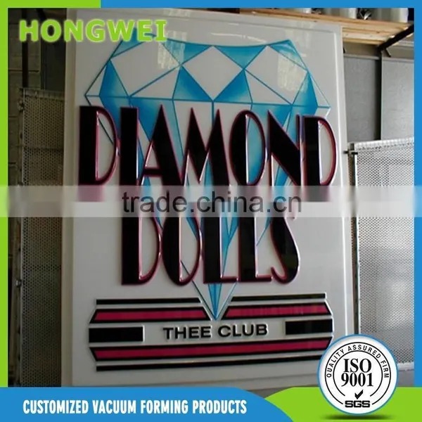 Customized ABS Thermoforming Thick Blister Store Sign