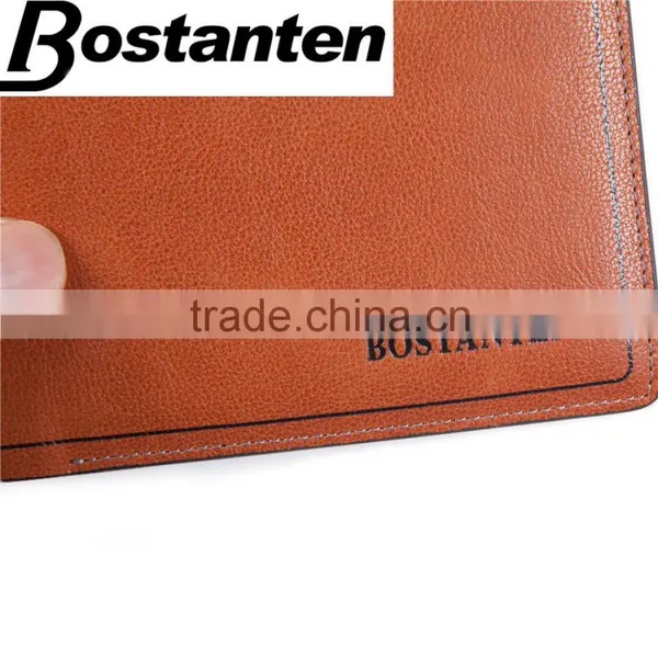Vintage 3 Fold Mens Wallet With Flap Genuine Leather Bifold Wallets photo-4