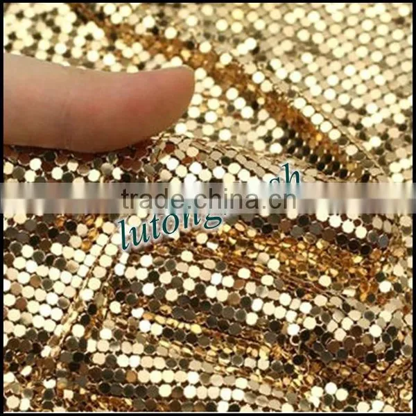 2014 New Design Metallic Sequined Fabric/large Sequin Fabric/metal Sequins