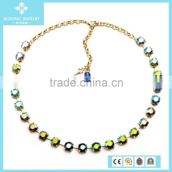 2015 Lastest Design Statement Crystal Necklace, Fashion Jewelry Necklace photo-5