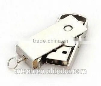 Metal Swivel Usb 4gb , Keychain Usb Drive Laser Print ,engraved Metal Usb photo-2