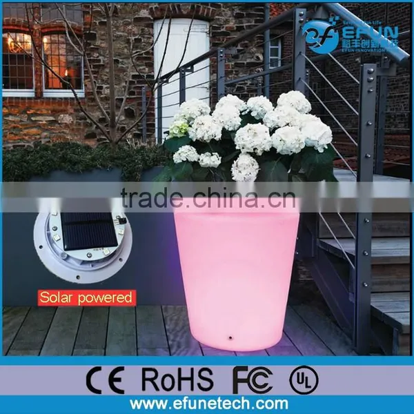 New Products 2017 Remote Control RGB Color Changing Outdoor Led Illuminated Solar Lighted Flower Pots photo-4