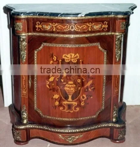 Antique Veneer Commode Marquetry Chest photo-2