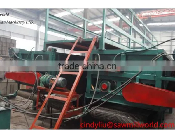 Double Roller Slot Wood Debarker Wood Bark Peeling Machine
