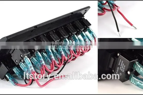 Excellent 8 Gang 12V 24V LED Rocker Switch Panel With Circuit Breakers photo-3