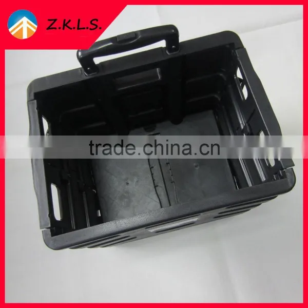 Collapsible Plastic PP Black Hand Luggage Trolley photo-6
