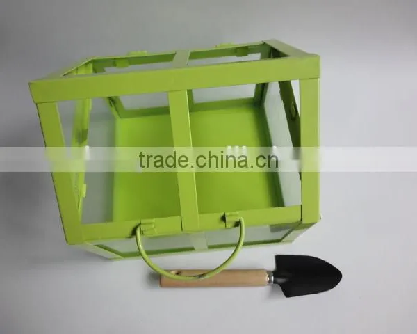 Small Size Metal Planter Glass House photo-2