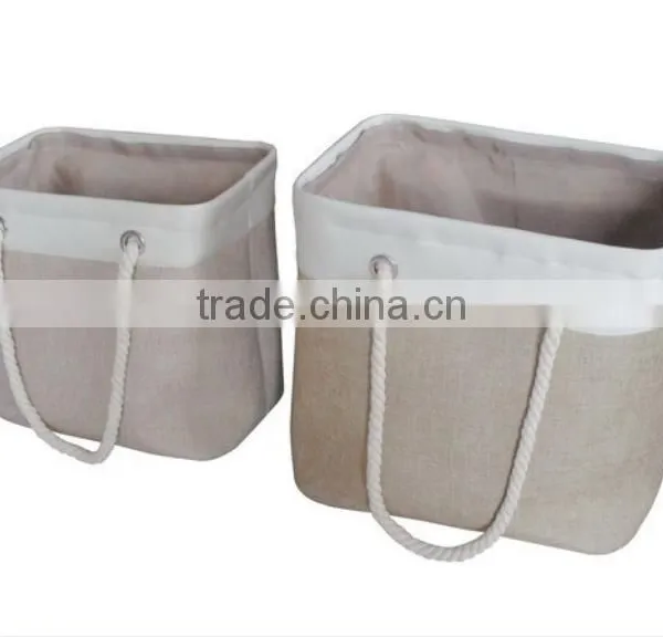 Store More EVA Linen Household Small Laundry Bag With Cotton Handle photo-3