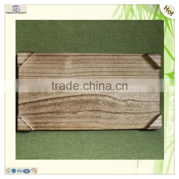 Unique Glass Decorative Wood Serving Feet Table Tray photo-2
