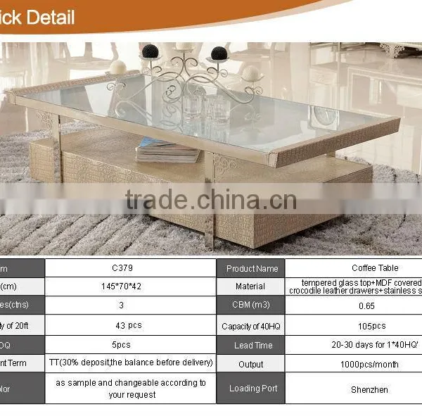 Modern Style Living Room Furniture Coffee Table C379 photo-3