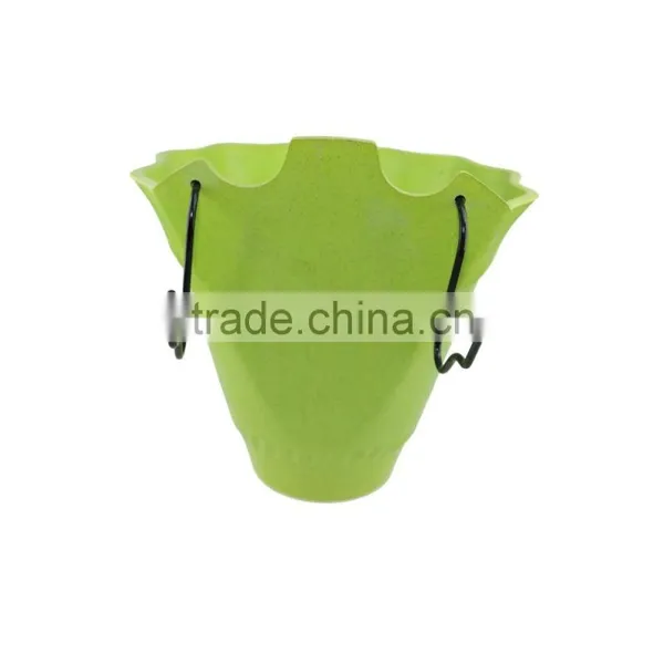 Biodegradable Selling Well Environmental Bamboo Fiber Hanging Flowerpot photo-2