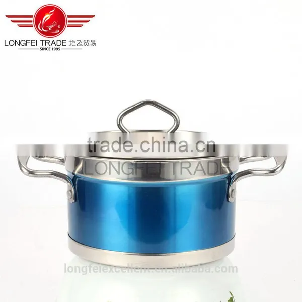 2016 New Design Popular Shape Large Cheap Stainless Steel Soup Pot Set/camping Cookware photo-2
