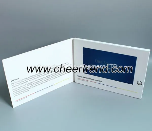 2017 Europe Regional Feature Customized A5 Size 7'' Lcd Screen Video Greeting Card Video Brochure photo-2