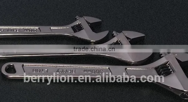 Berrylion 10" Nickel Alloy Black Adjustable Wrench Pearl Nickel Adjustable Wrench photo-2